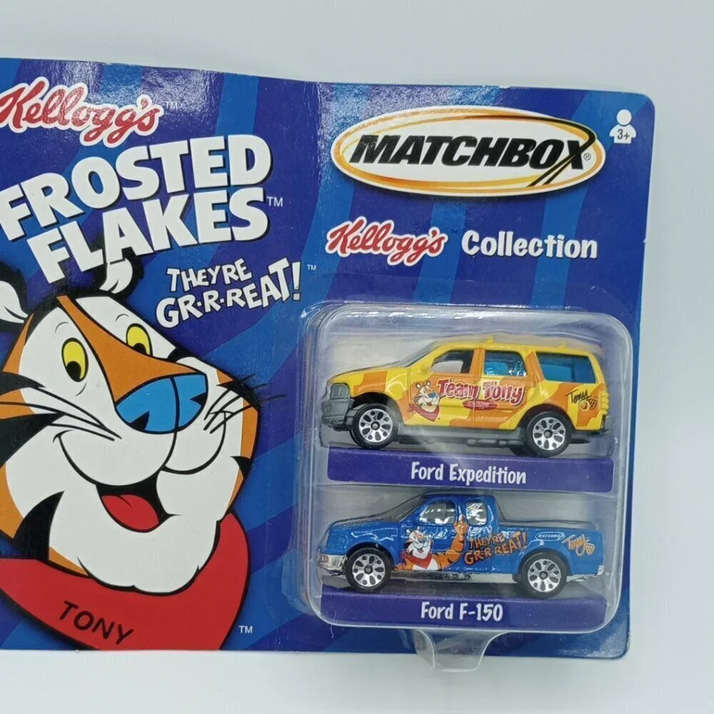 Mattel Matchbox Kellogg's 2 Car Set 2 Pks 2001 VTG Fruit Loops Frosted Flakes